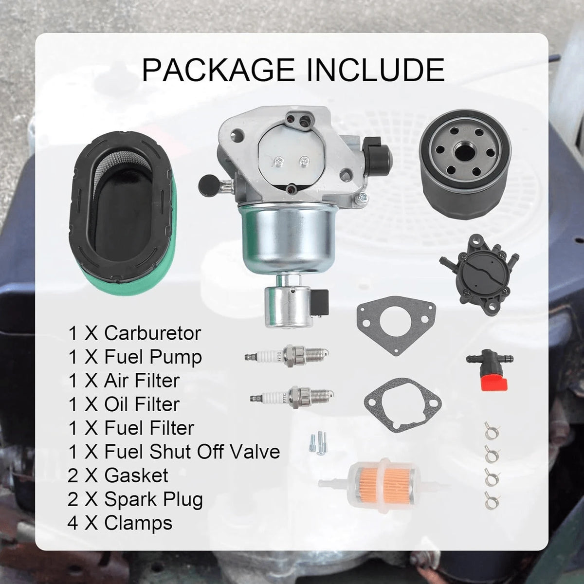 14pcs Carburetor Replacement Kit, Durable Metal/Plastic, Complete Component Set, Compatible With Kohler 7000 Series (KT725/KT730/KT745), Ideal For Global Lawn Mower/Outdoor Power Equipment Repairs, B