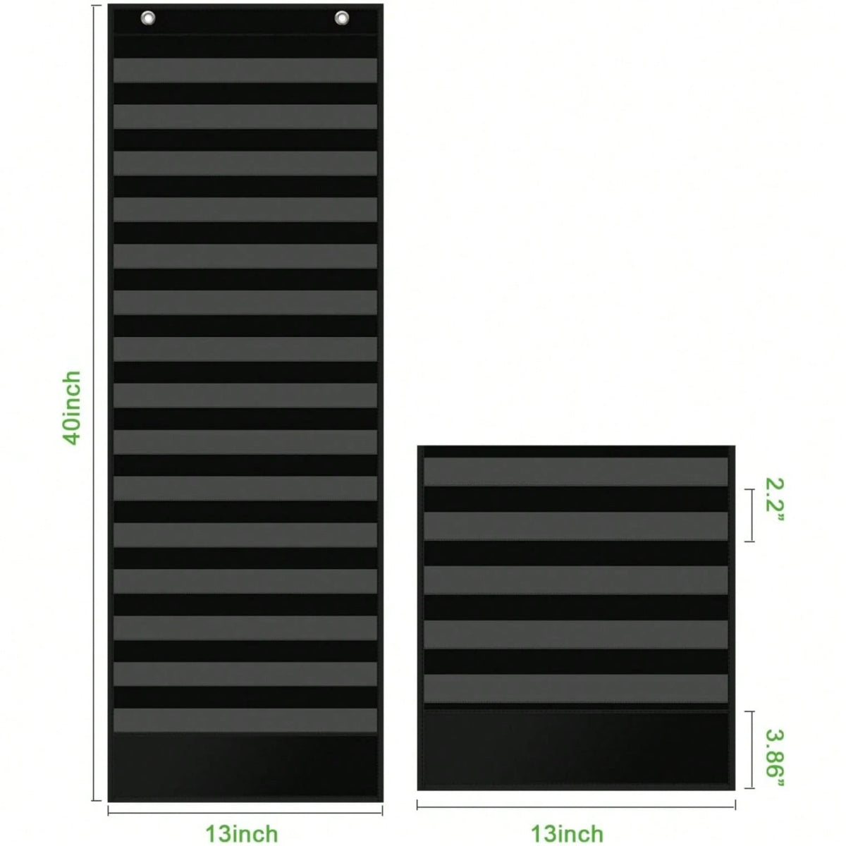 15+1 Pockets Daily Schedule Pocket Chart With 30 Pcs Double-Sided Reusable Cards, Scheduling Pocket Chart For Classroom Office Home Preschool Activity(Black)