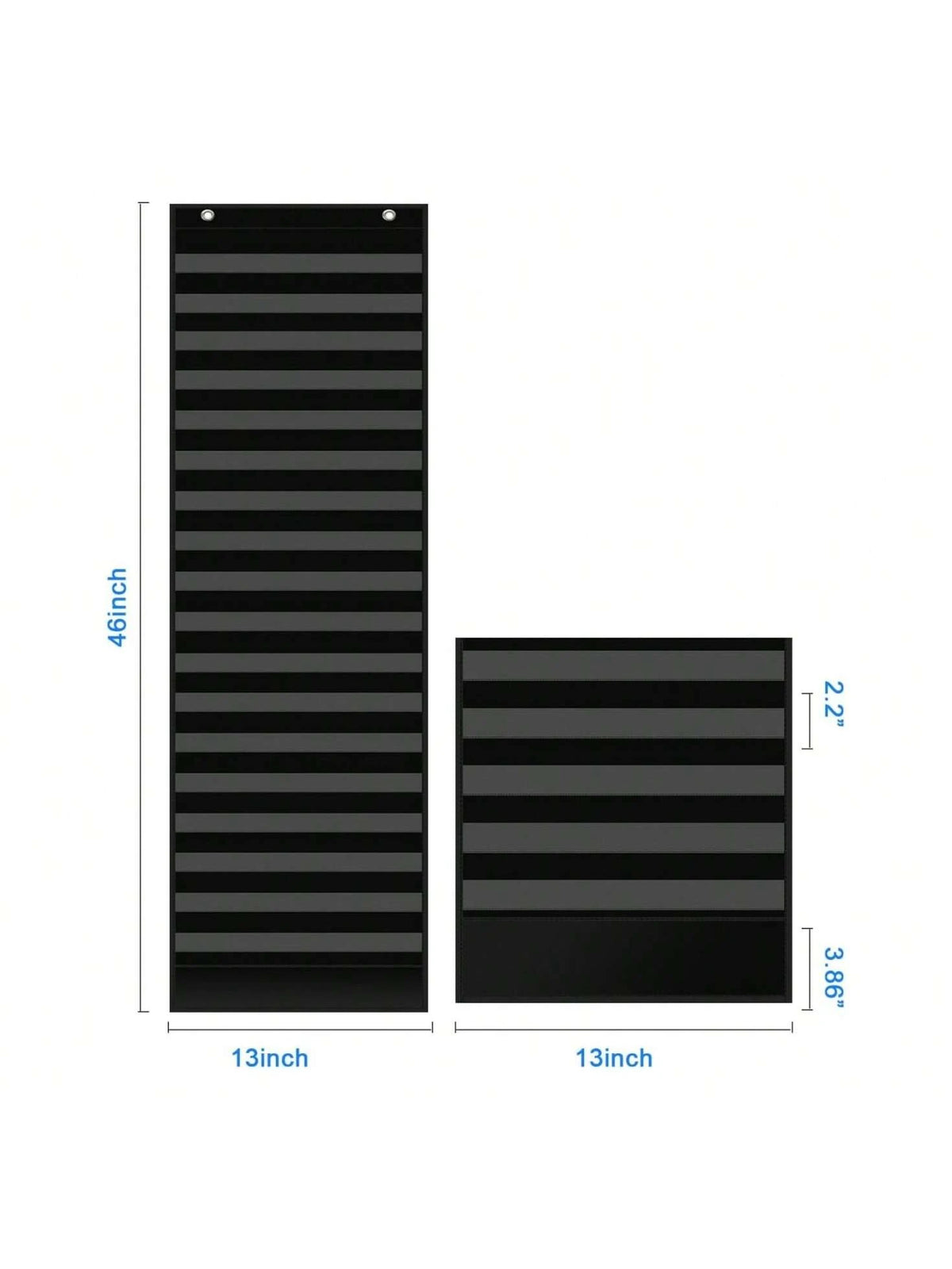 15+1 Pockets Daily Schedule Pocket Chart With 30 Pcs Double-Sided Reusable Cards, Scheduling Pocket Chart For Classroom Office Home Preschool Activity(Black)
