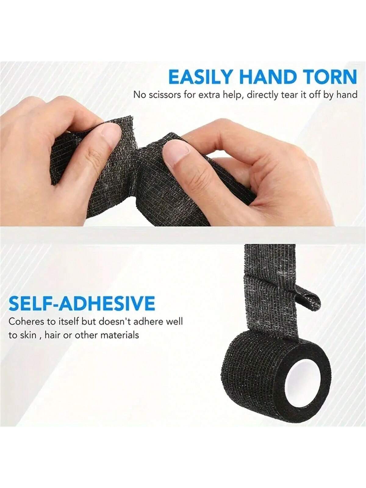15/30-Piece Elastic Self-Adhesive Sports Bandages- Versatile For Finger, Ankle, Wrist, Waist, Knee & Elbow Protection(No Box)
