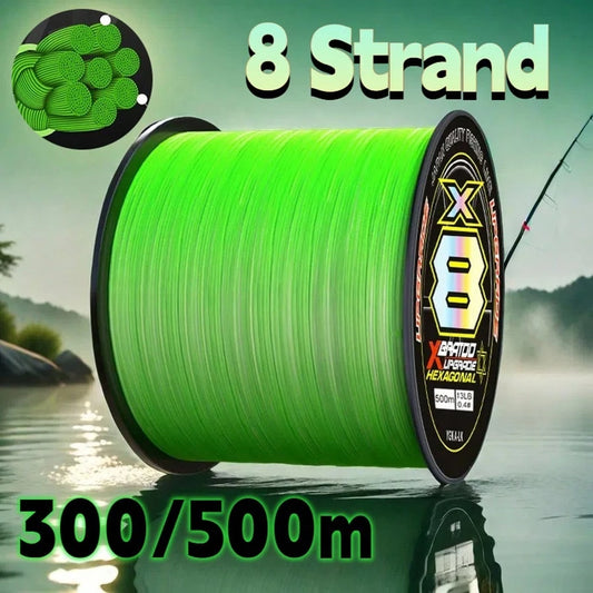 150m/492ft Super Strong Fishing Line, 8-Strand Multifilament PE Anti-Abrasion Braided Line, 10 20 30 40 80 LB For Smooth Long Casting