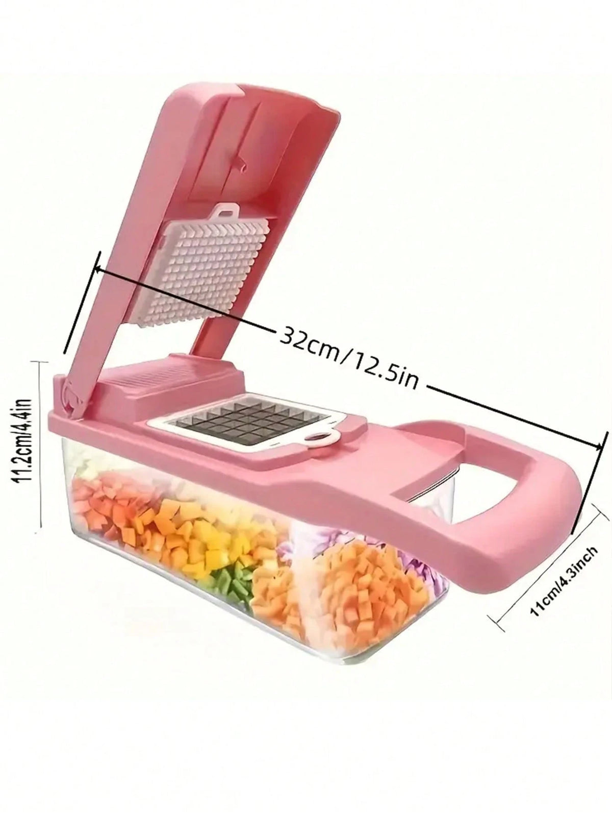 15pcs Vegetable Chopper, Multi-Function Fruit Slicer, Manual Food Processor, Home & Outdoor Camping Vegetable Cutter, Container Chopper, Onion Chopper, Home Potato Shredder, Kitchen Supplies, Manual F