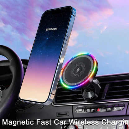 15W Auto-Clamping Wireless Car Charger Holder, Compatible With IPhone 17/16/15/14/13/12/8 Series, Galaxy S25/S24/S23/S22/S21/S20/S10/S9/S8/S7/S6 Series, Note 20/10/9/8/5 Series
