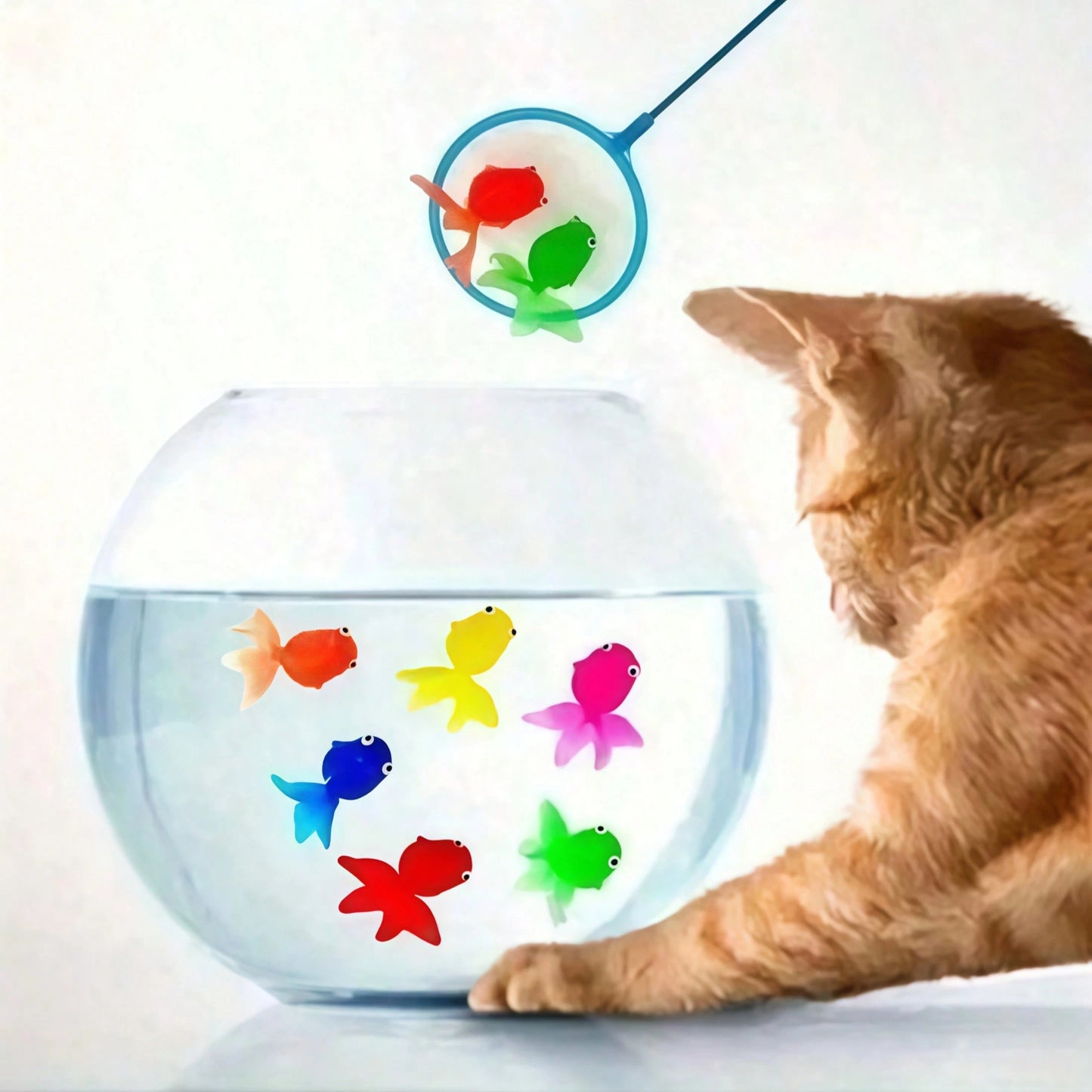 16pcs Realistic Soft Rubber Goldfish Toys, Suitable For Indoor/Outdoor Water Games, Summer Party Decor & Supplies, No Battery Required (Random Colors)