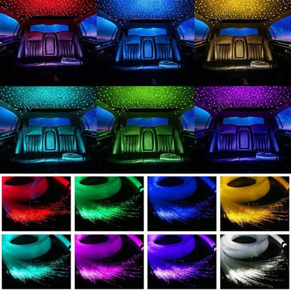 16W Twinkle Starlight Headliner Kit 1000 Piece, 6.5ft/2m 0.03in Car Interior Ceiling Fiber Optic Lights, APP/Remote Control Star Roof Lights For Car/Party Ambient Decor