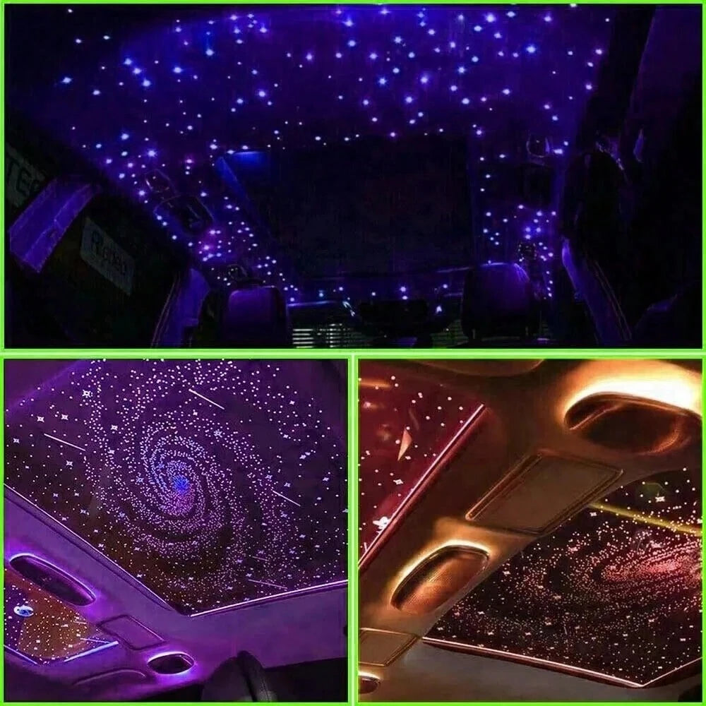16W Twinkle Starlight Headliner Kit 1000 Piece, 6.5ft/2m 0.03in Car Interior Ceiling Fiber Optic Lights, APP/Remote Control Star Roof Lights For Car/Party Ambient Decor