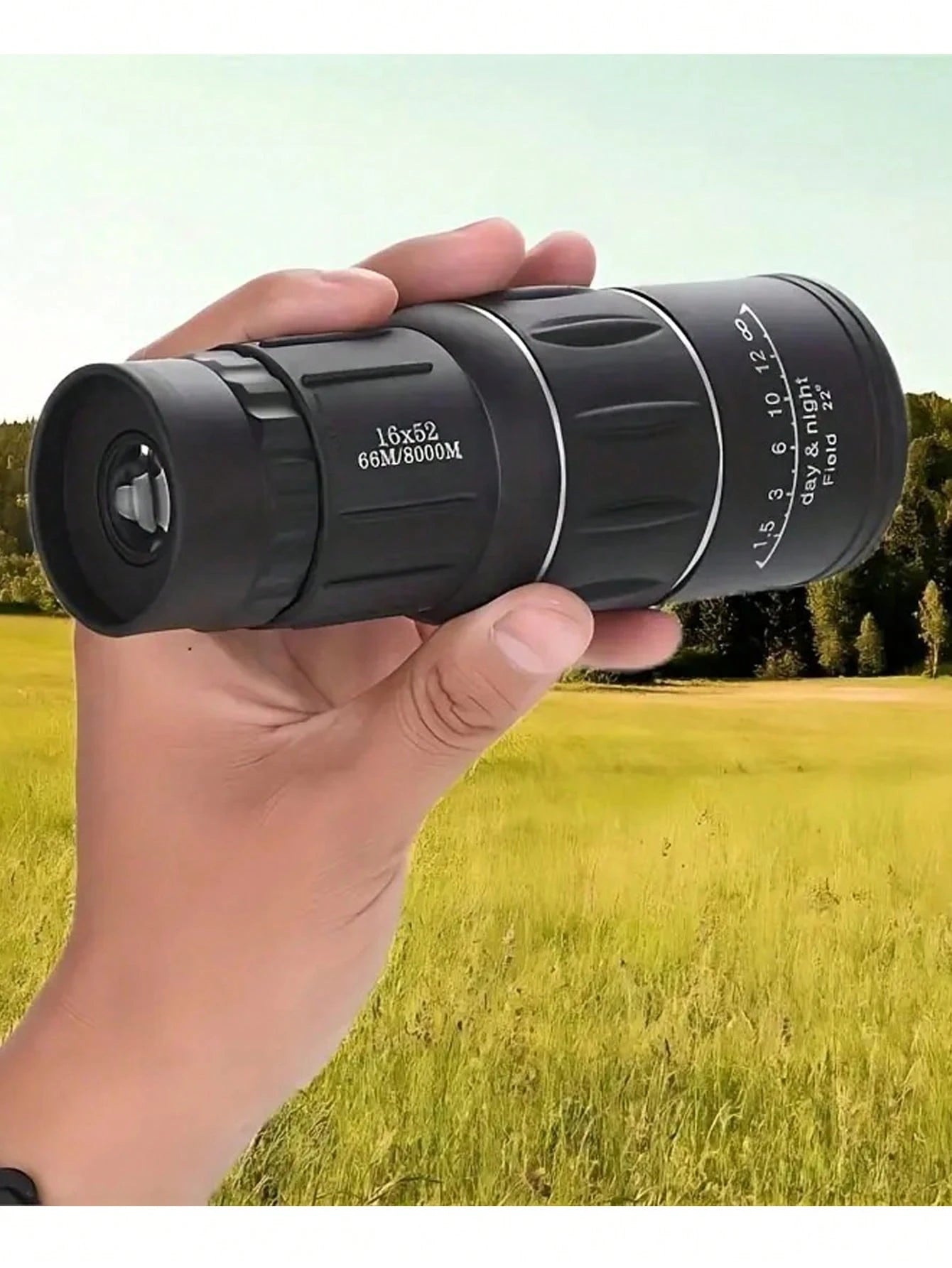 16x52 Hd Portable Monocular Telescope, Long-distance High-definition Focusing Telescope, Camping & Fishing Super-zoom Single Optical Telescope, Compact Monocular With Bak4 Prism, Very Suitable For Hik