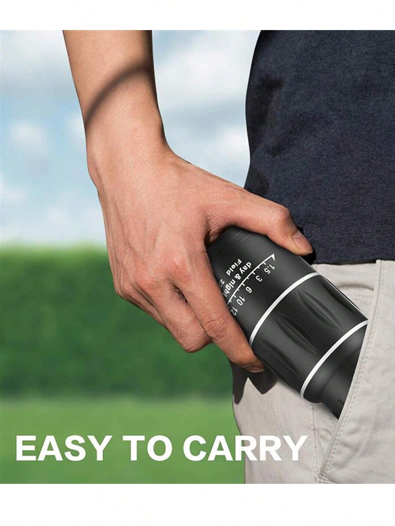 16x52 Hd Portable Monocular Telescope, Long-distance High-definition Focusing Telescope, Camping & Fishing Super-zoom Single Optical Telescope, Compact Monocular With Bak4 Prism, Very Suitable For Hik
