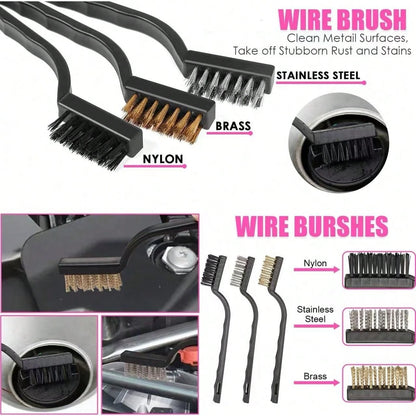 17-Pcs Pink Car Interior Cleaning Kit With Windshield Cleaner Tool, Detailing Brushes & Cleaning Gel, Ideal Car Cleaning Accessories & Gift For Women & Girls