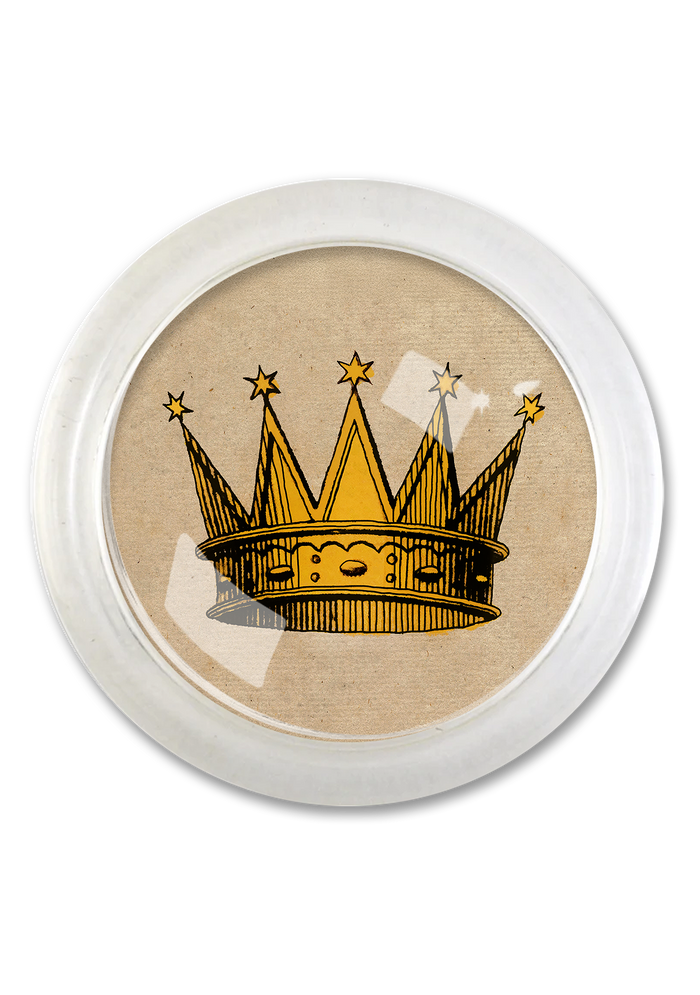 17th Century Sun Crown 4" Round Glass Coaster - Ben's Garden