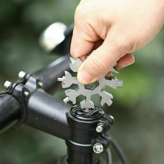 18 In 1 Snowflake Tactical Keychain Multi Tool