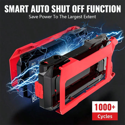 180PSI Air Compressor Jump Starter 6000A Peak, 20000mAh QC18W Portable Power Bank, Digital Tire Inflator, LED Emergency Light, Car Battery Charger, Roadside Kit Gift For Dad