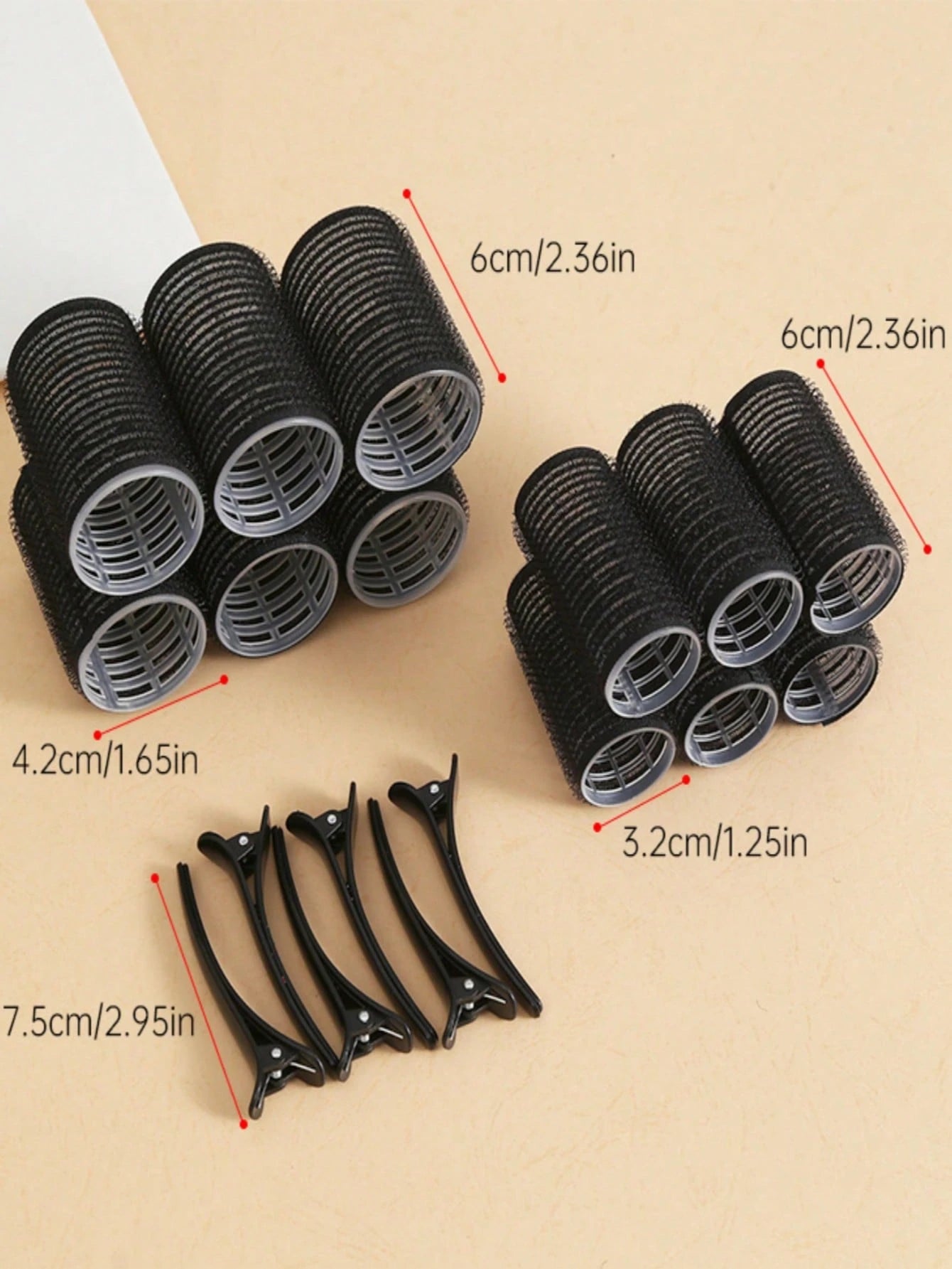 18pcs/36pcs Set Large Hair Curlers With Clips, Self-Adhesive Hair Rollers, Suitable For Long/Medium/Short Hair And Bangs, DIY Curling Tools, Hair Curlers, Curling Brushes, Hair Rollers, Curling Produc