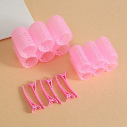 18pcs/36pcs Set Large Hair Curlers With Clips, Self-Adhesive Hair Rollers, Suitable For Long/Medium/Short Hair And Bangs, DIY Curling Tools, Hair Curlers, Curling Brushes, Hair Rollers, Curling Produc