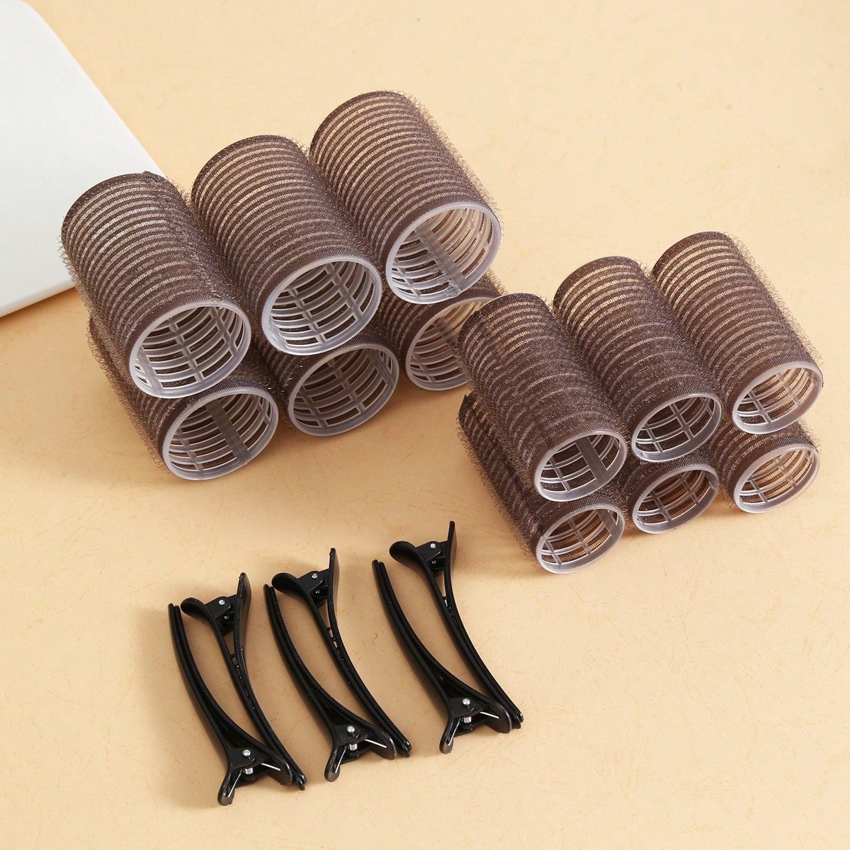 18pcs/36pcs Set Large Hair Curlers With Clips, Self-Adhesive Hair Rollers, Suitable For Long/Medium/Short Hair And Bangs, DIY Curling Tools, Hair Curlers, Curling Brushes, Hair Rollers, Curling Produc