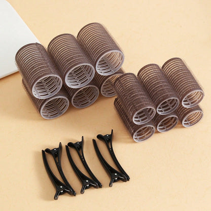 18pcs/36pcs Set Large Hair Curlers With Clips, Self-Adhesive Hair Rollers, Suitable For Long/Medium/Short Hair And Bangs, DIY Curling Tools, Hair Curlers, Curling Brushes, Hair Rollers, Curling Produc