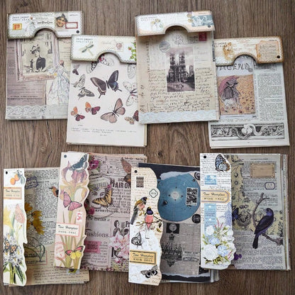 192 Sheets Of Scrapbook Paper, Journaling Scrapbooking Supplies Craft Paper Kits Vintage Room Decor Posters Decoupage Paper Ephemera For Junk Journals Bullet Journal Card Making Decorative Background