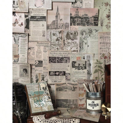 192 Sheets Of Scrapbook Paper, Journaling Scrapbooking Supplies Craft Paper Kits Vintage Room Decor Posters Decoupage Paper Ephemera For Junk Journals Bullet Journal Card Making Decorative Background