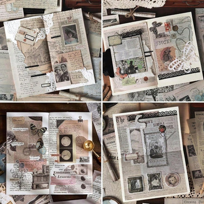 192 Sheets Of Scrapbook Paper, Journaling Scrapbooking Supplies Craft Paper Kits Vintage Room Decor Posters Decoupage Paper Ephemera For Junk Journals Bullet Journal Card Making Decorative Background