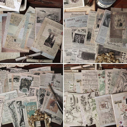 192 Sheets Of Scrapbook Paper, Journaling Scrapbooking Supplies Craft Paper Kits Vintage Room Decor Posters Decoupage Paper Ephemera For Junk Journals Bullet Journal Card Making Decorative Background