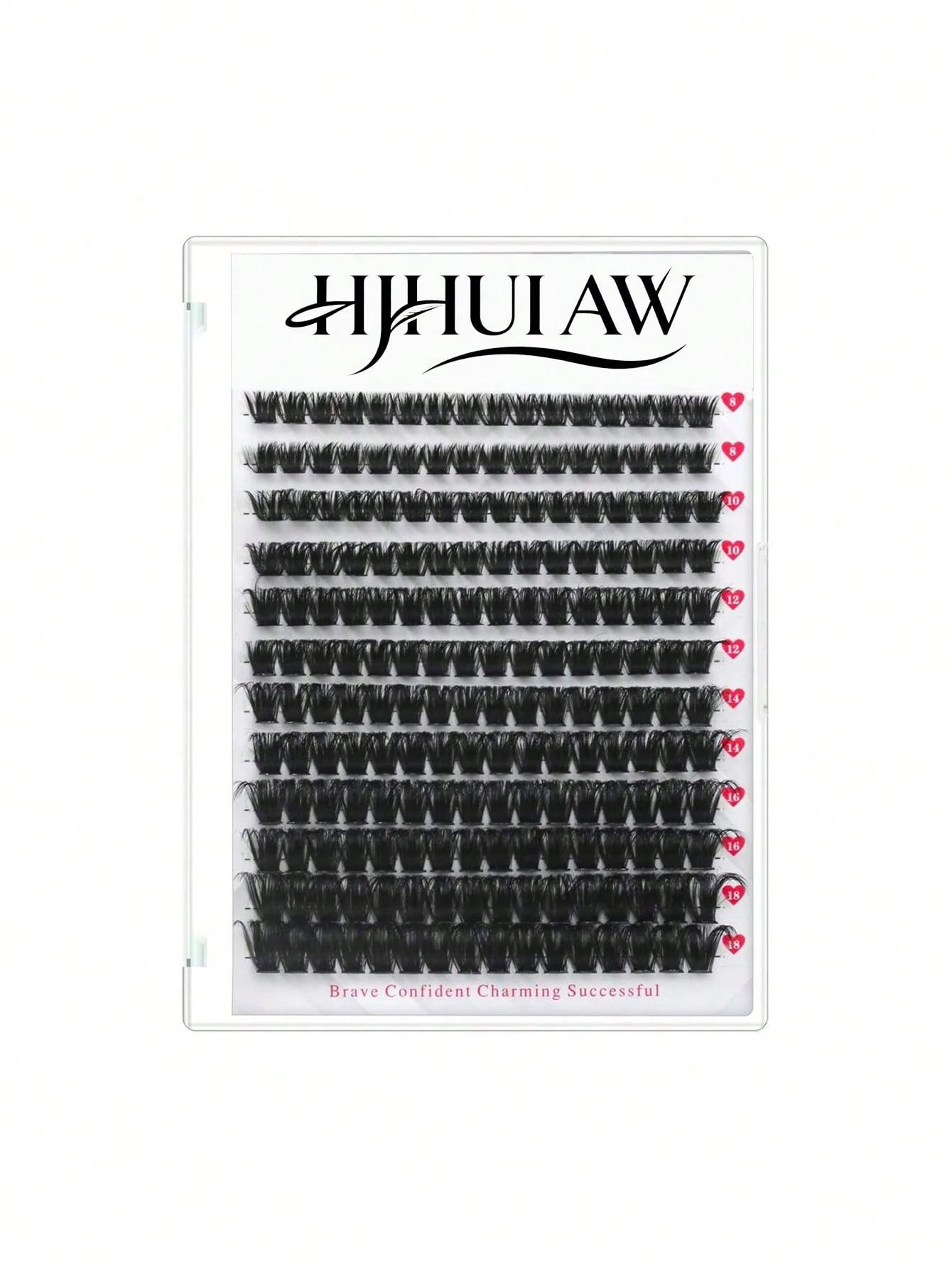 192pcs DIY Eyelash Cluster Pre-Made Fan-Shaped Soft Glue Ribbon Russian Style Thick 100pcs Classic False Eyelashes C/D Curl 8-18mm Length Fluffy Texture Easy To Wear Makeup Tool