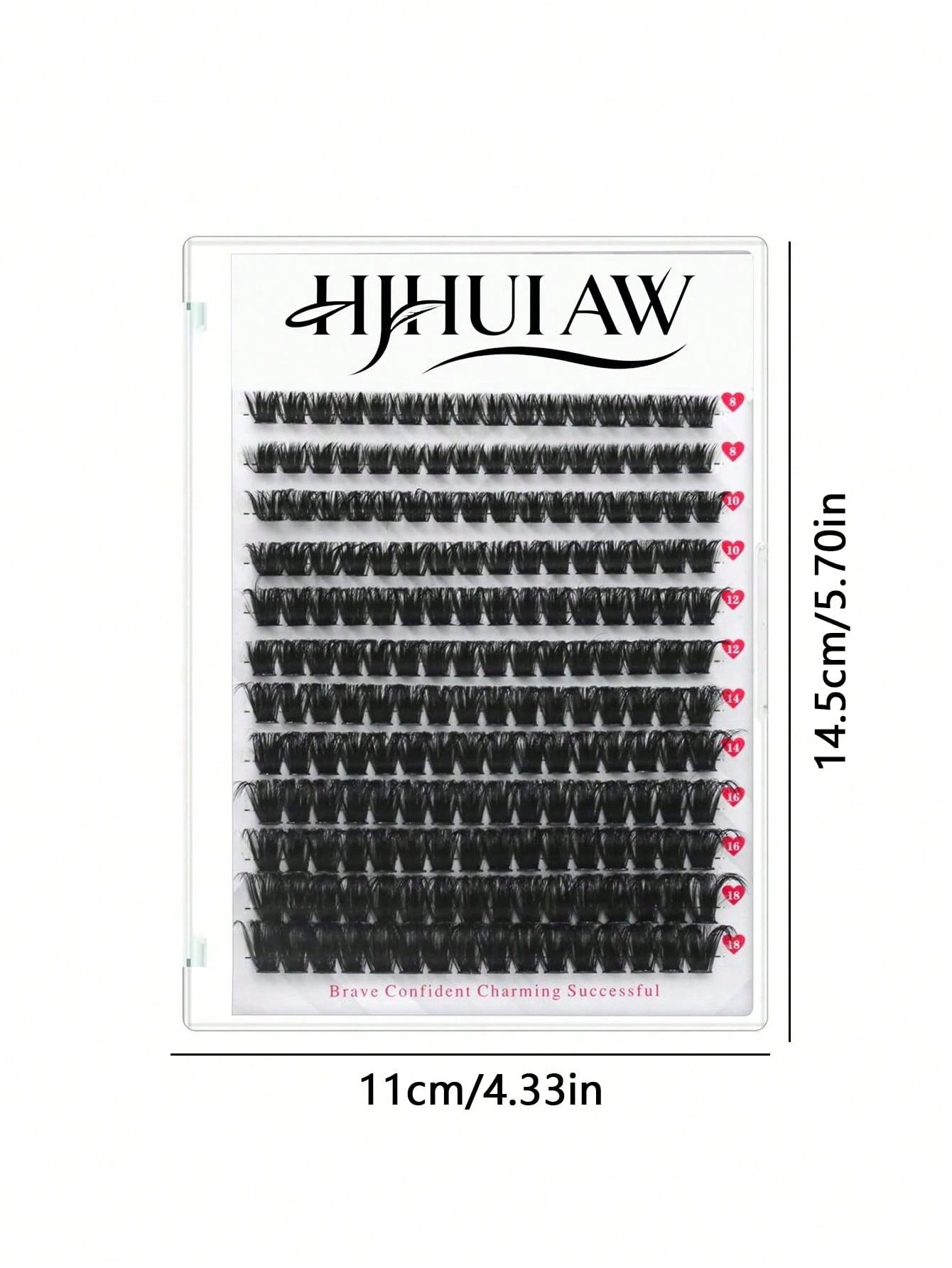 192pcs DIY Eyelash Cluster Pre-Made Fan-Shaped Soft Glue Ribbon Russian Style Thick 100pcs Classic False Eyelashes C/D Curl 8-18mm Length Fluffy Texture Easy To Wear Makeup Tool