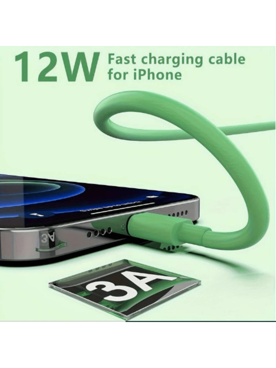 1m/2m/3m Extra Long Charging Cable Compatible With Iphone, Multi-Color Options, Support Fast Charging & High-Speed Data Sync, USB Data Cable Compatible With IPhone 14/13/12/11 Pro Max/Mini/XS Max/XR/X