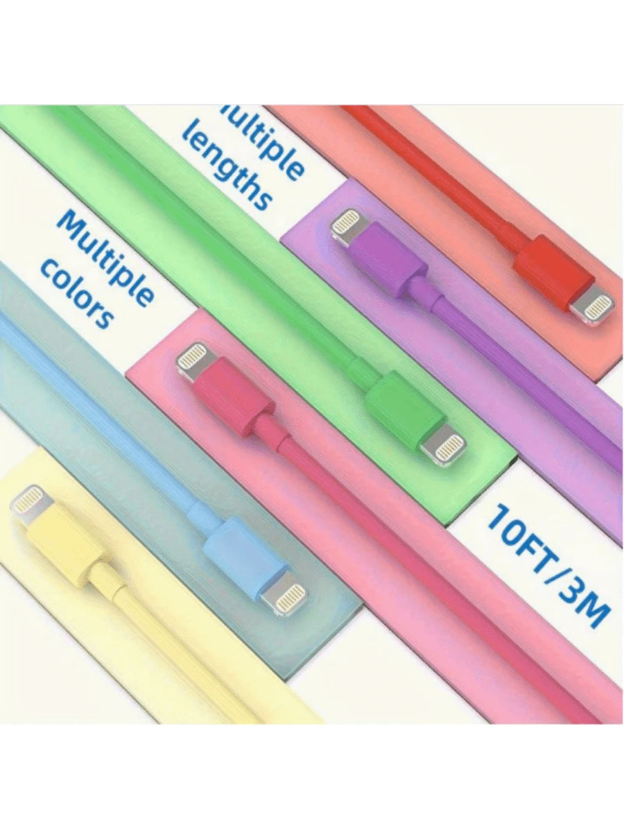 1m/2m/3m Extra Long Charging Cable Compatible With Iphone, Multi-Color Options, Support Fast Charging & High-Speed Data Sync, USB Data Cable Compatible With IPhone 14/13/12/11 Pro Max/Mini/XS Max/XR/X