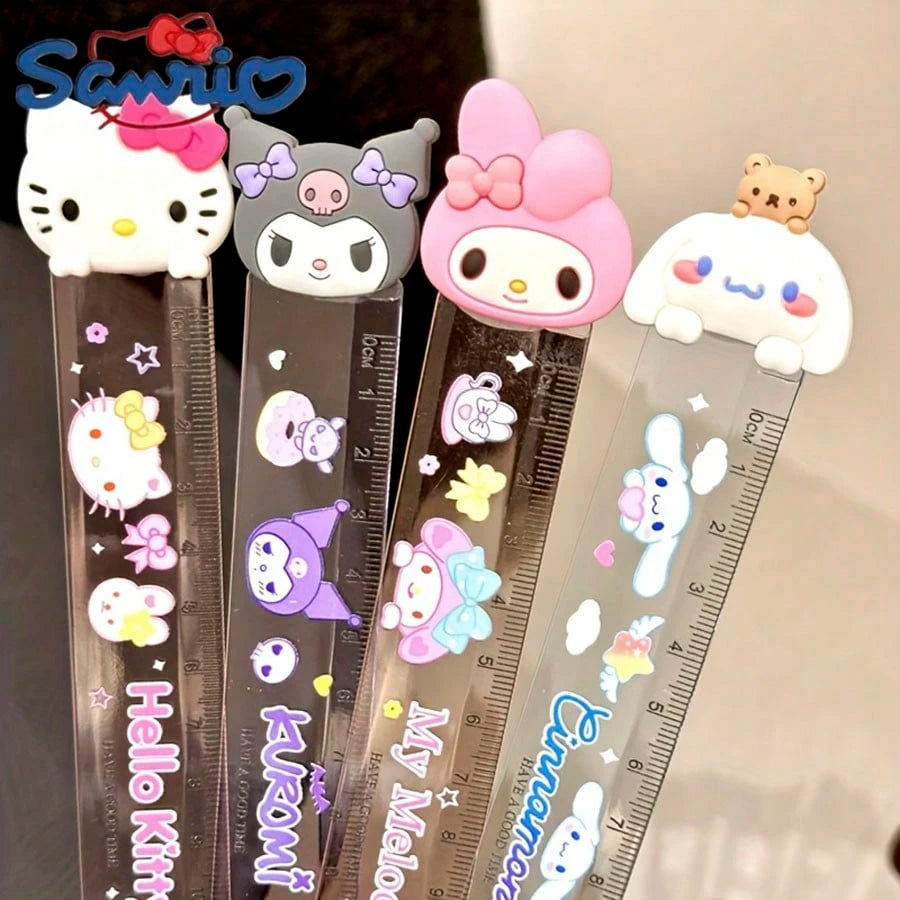 1pc/12pcs Cartoon Ruler Set: Cute 5.91 Inch Plastic Ruler, Pattern Is,And Friends, Suitable For School And Office Use