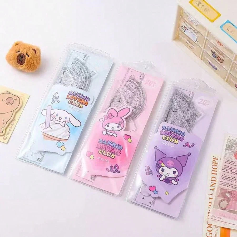 1pc/12pcs Cartoon Ruler Set: Cute 5.91 Inch Plastic Ruler, Pattern Is,And Friends, Suitable For School And Office Use