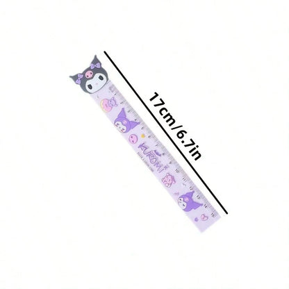 1pc/12pcs Cartoon Ruler Set: Cute 5.91 Inch Plastic Ruler, Pattern Is,And Friends, Suitable For School And Office Use