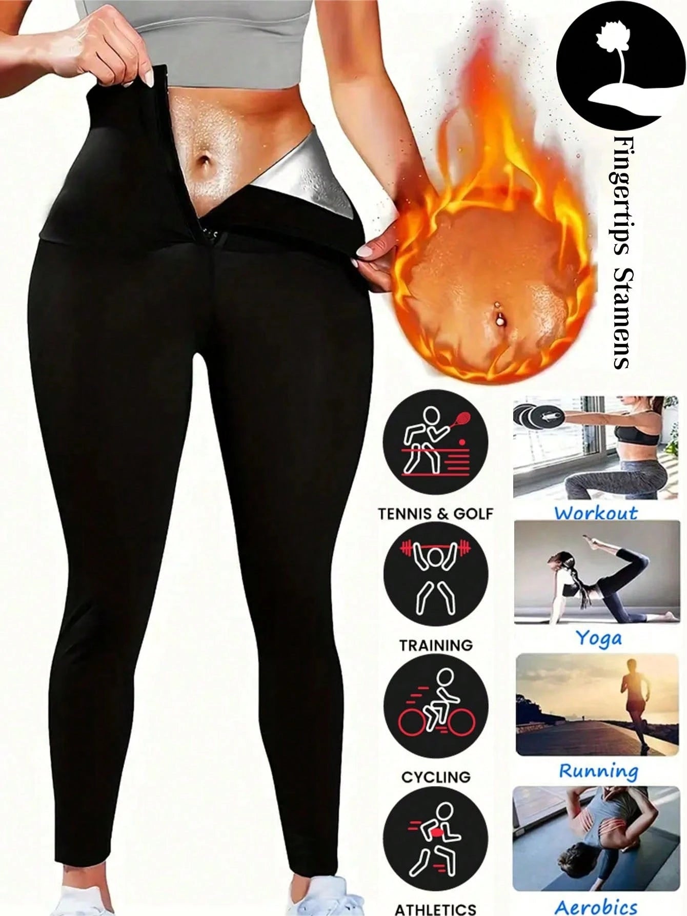 1pc 2025 Autumn & Winter Women High Waist Sports Pants, Butt Lifting Sauna Shaping Pants, Women Sportswear Spring Fall