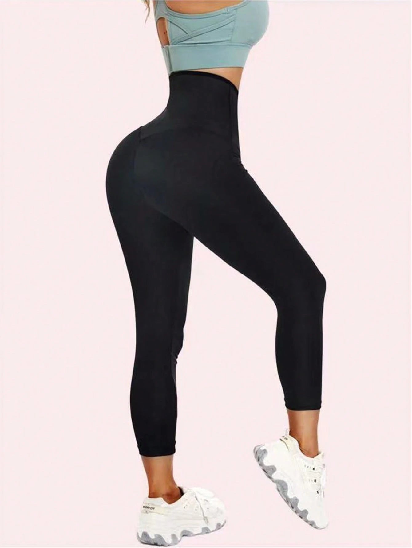 1pc 2025 Autumn & Winter Women High Waist Sports Pants, Butt Lifting Sauna Shaping Pants, Women Sportswear Spring Fall