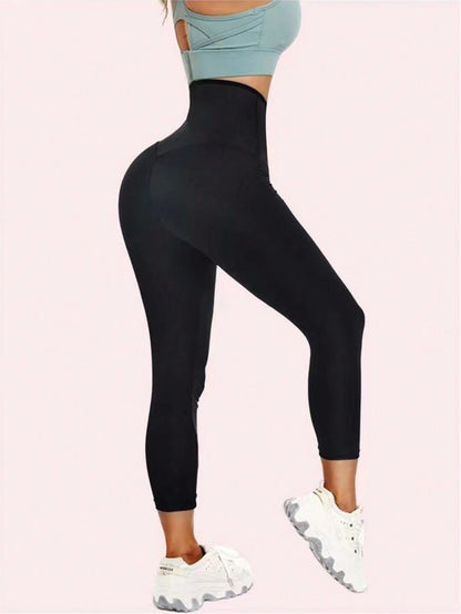 1pc 2025 Autumn & Winter Women High Waist Sports Pants, Butt Lifting Sauna Shaping Pants, Women Sportswear Spring Fall