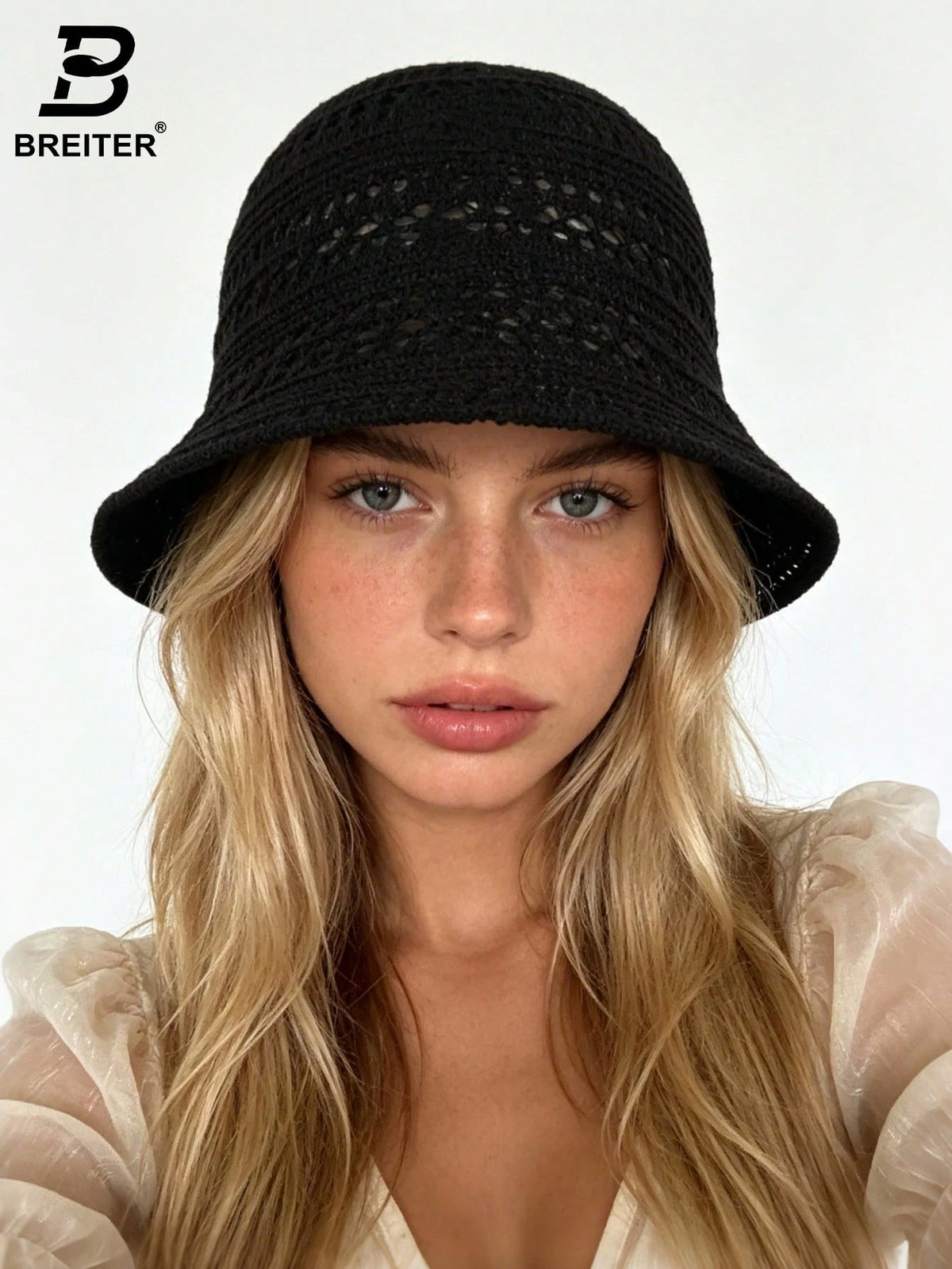 1pc 2026 New Summer Women's Hollow Out Sun Hat, Breathable Thin Fashion Design, Bohemian Style Vacation Hat, Suitable For Shopping, Travel, Outdoor Wear Bucket Hat