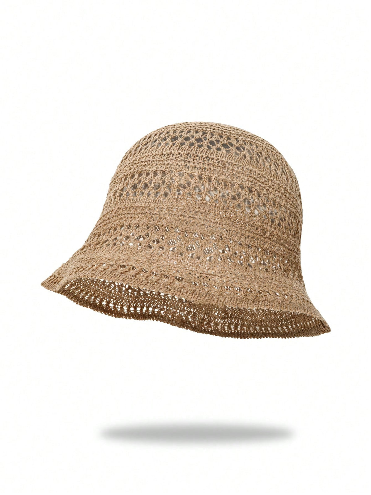 1pc 2026 New Summer Women's Hollow Out Sun Hat, Breathable Thin Fashion Design, Bohemian Style Vacation Hat, Suitable For Shopping, Travel, Outdoor Wear Bucket Hat