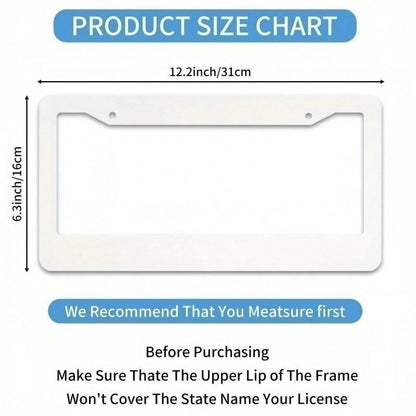 1pc 2D Black Leopard Aluminum License Frame 12x6in, With Screws Washers, Fits Sedans SUV Pickups Commercial Vehicles Car Decor,Valentines Gift,Birthday Gifts,Car Decor,License Plate,Carro,Car Acesseso
