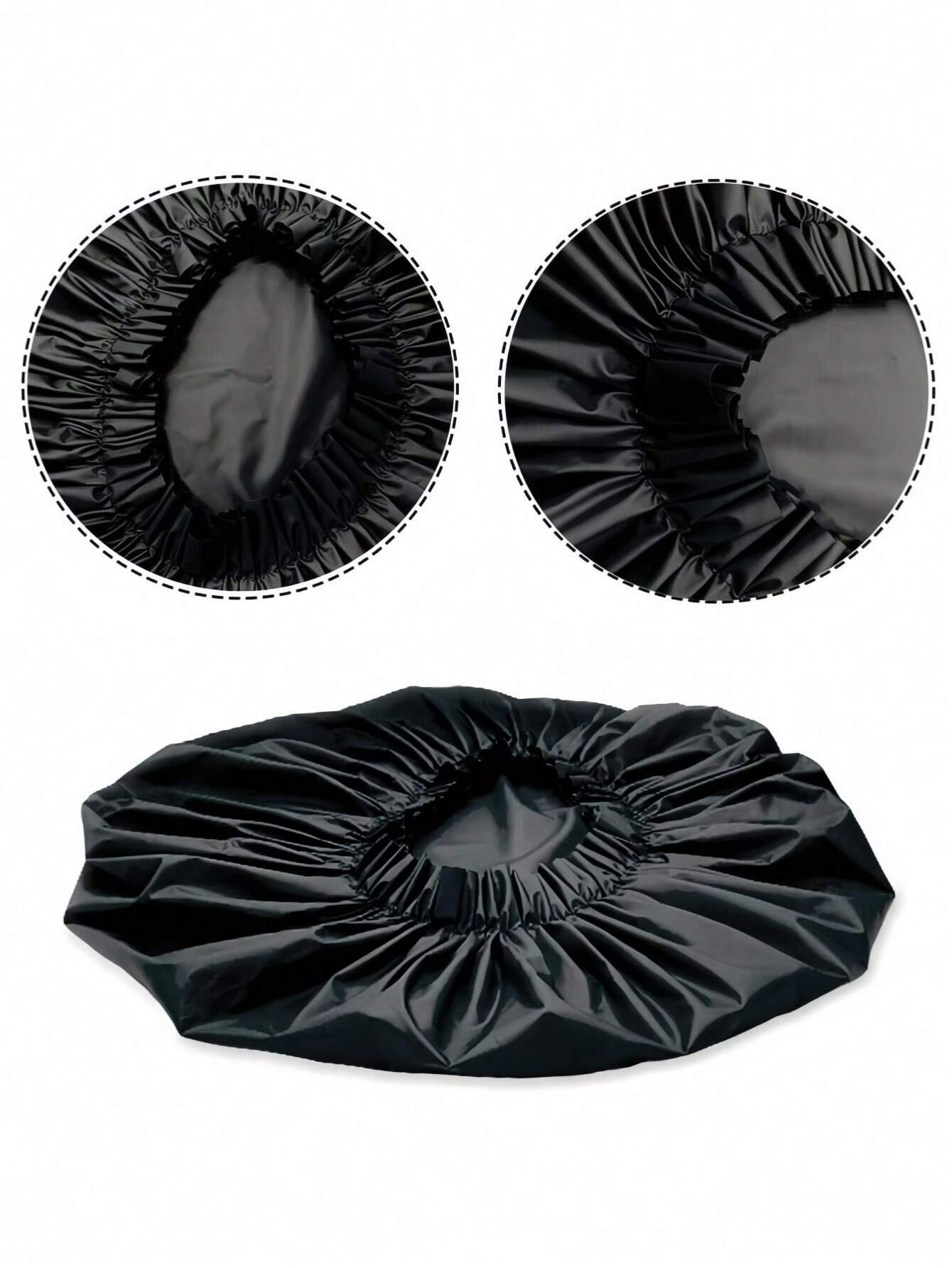 1PC/2Pcs/3Pcs Large Size Waterproof Shower Cap- Women's Extra Wide Elastic Bath Cap, EVA Hair Protection For Bathroom Spa Travel, Summer Swim Accessory (Black/Patterns)
