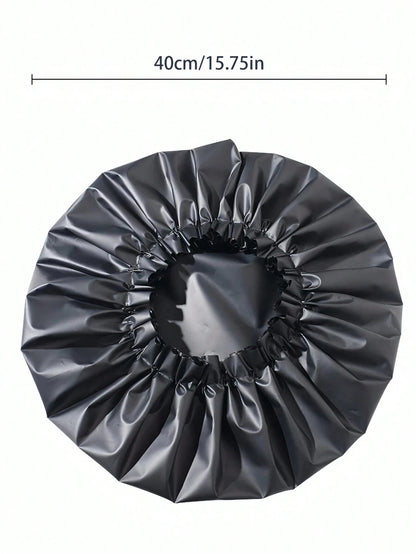1PC/2Pcs/3Pcs Large Size Waterproof Shower Cap- Women's Extra Wide Elastic Bath Cap, EVA Hair Protection For Bathroom Spa Travel, Summer Swim Accessory (Black/Patterns)