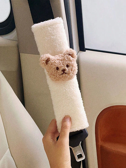 1pc/2pcs Car Seat Belt Shoulder Protector Cartoon Cute Car Seat Belt Anti Pinch Protective Cover