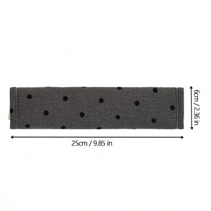 1pc/2pcs Car Shoulder Pad Cover With Polka Dot Bow, Soft Protective Sleeve For Car (The Bows On The Shoulder Pad Are Randomly Placed And The Quantity Is Not Fixed, Which Does Not Affect The Usage)