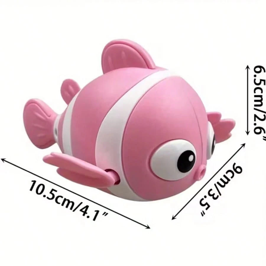 1pc/2pcs Clownfish Swimming Bath Toy, Floating Pinwheel Toy, Baby Bathtub Water Play Toy, Plush Gift