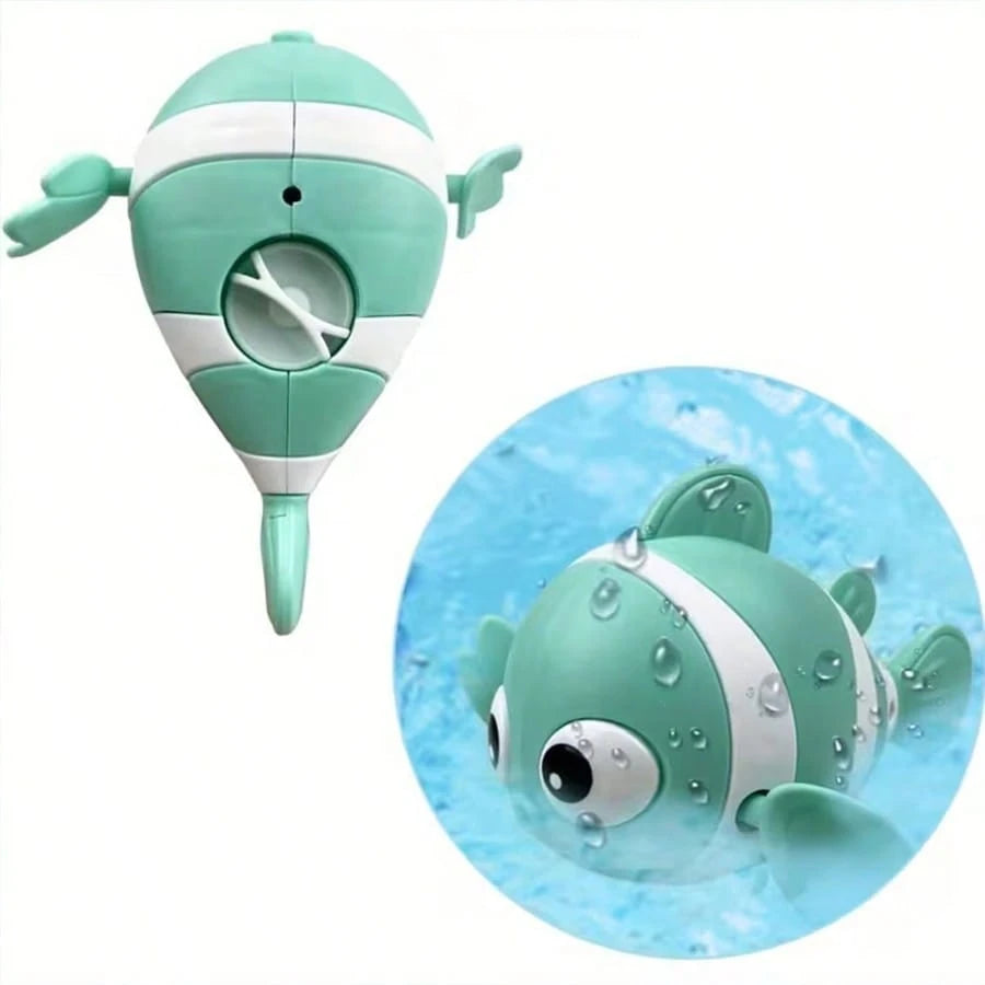 1pc/2pcs Clownfish Swimming Bath Toy, Floating Pinwheel Toy, Baby Bathtub Water Play Toy, Plush Gift
