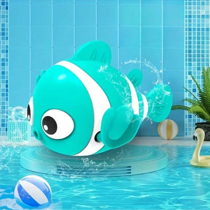 1pc/2pcs Clownfish Swimming Bath Toy, Floating Pinwheel Toy, Baby Bathtub Water Play Toy, Plush Gift