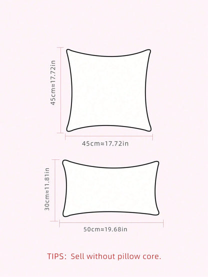1pc/2pcs Double-Sided Velvet Throw Pillow Cover, Modern Minimalist Thickened Solid Color Swan Velvet Cushion Cover For Living Room Bedroom Sofa, Seasonal Use Without Insert, 30*50cm & 45*45cm