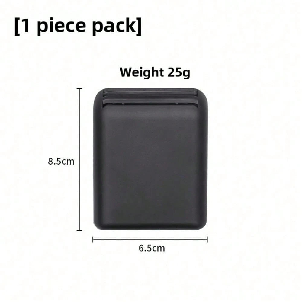 1pc/2pcs Optional Black Car Adhesive Card Storage Box, Car Parking Card/Highway Toll Card/Access Card Hidden Storage Box, Self-Adhesive No-Drill Small Item Organizer Bag, Can Be Attached To Center Con