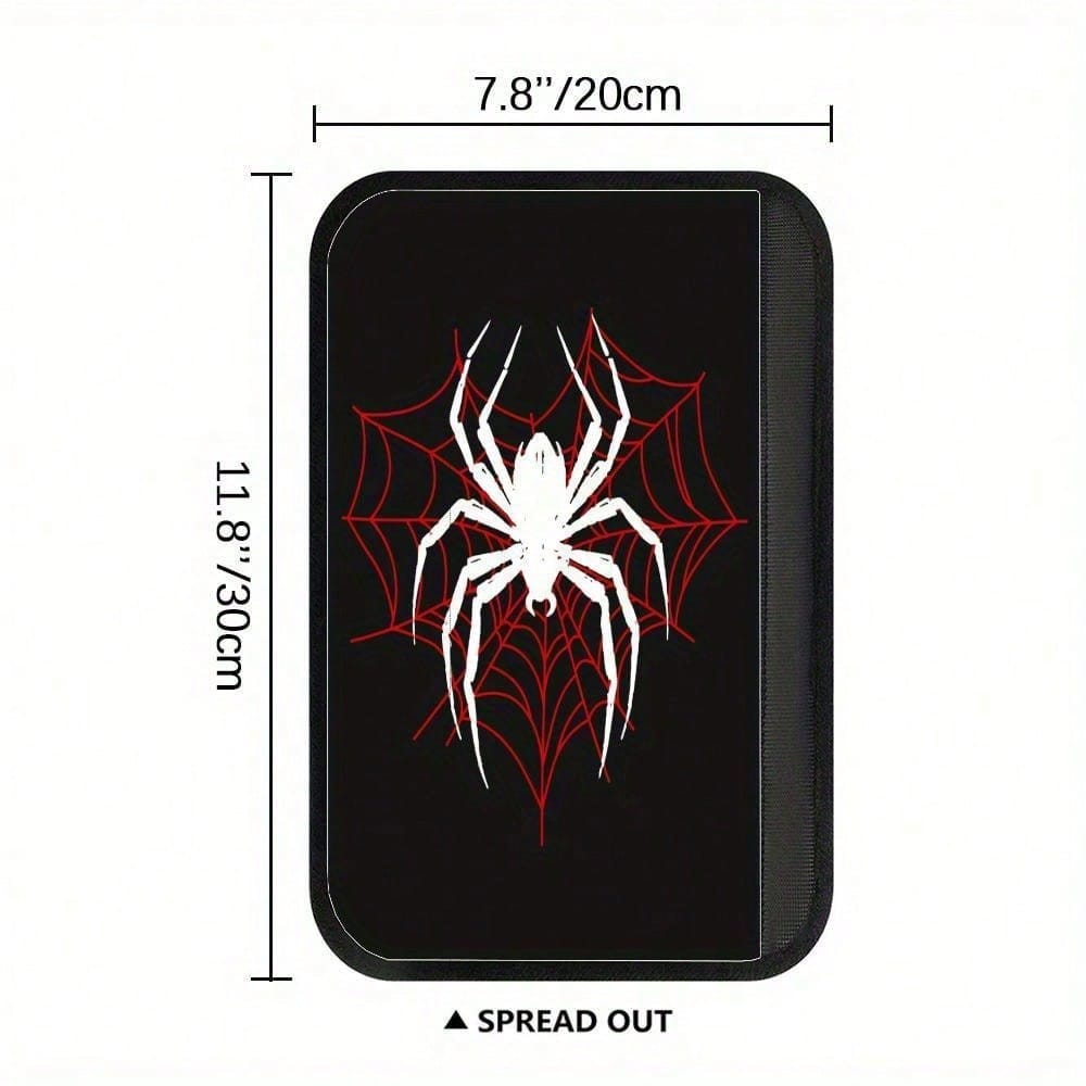 1pc/2pcs, 2D Printed Car Seatbelt Cover- Red And White Spider Pattern Soft Shoulder Protector, Suitable For Car Accessory Decoration, 2D Flat Design,Car Acessesories,Car Acessesories Interior,Car Ess