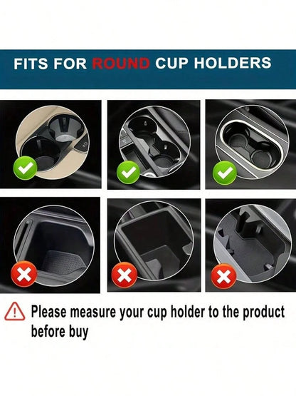 1pc 360 Degree Rotating Car Cup Holder, Multifunctional 4-In-1 Adjustable Dual Cup Holder With Sponge Pad