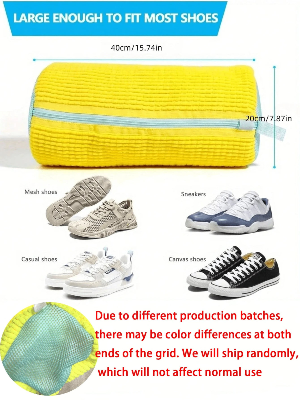 1pc 360° Durable Shoe Laundry Bag, Designed For Washing Machine, Noise Reduction And Anti-Deformation, Home Laundry Bag, Shoe Protection Bag, Reusable, Suitable For Sneakers, Canvas Shoes, Men's And W