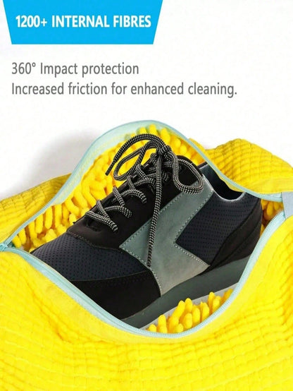1pc 360° Durable Shoe Laundry Bag, Designed For Washing Machine, Noise Reduction And Anti-Deformation, Home Laundry Bag, Shoe Protection Bag, Reusable, Suitable For Sneakers, Canvas Shoes, Men's And W
